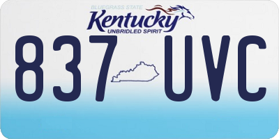 KY license plate 837UVC