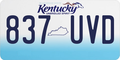 KY license plate 837UVD