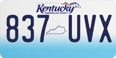 KY license plate 837UVX