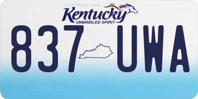 KY license plate 837UWA