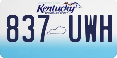 KY license plate 837UWH
