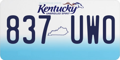 KY license plate 837UWO