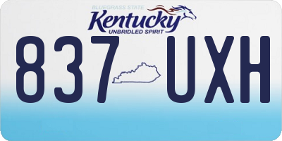 KY license plate 837UXH
