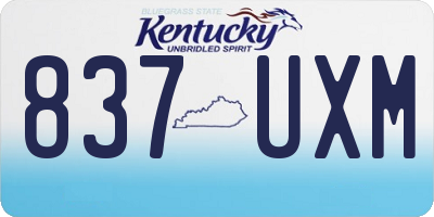 KY license plate 837UXM