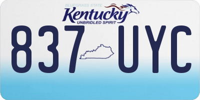 KY license plate 837UYC