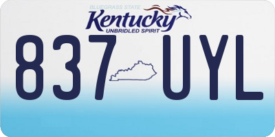 KY license plate 837UYL