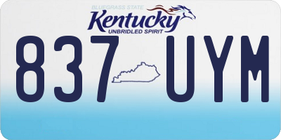 KY license plate 837UYM
