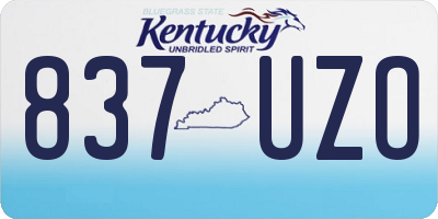 KY license plate 837UZO