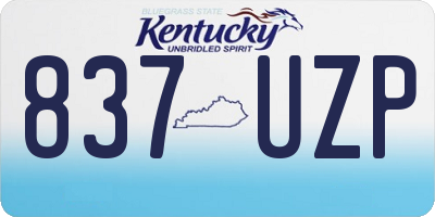 KY license plate 837UZP