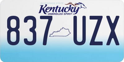 KY license plate 837UZX