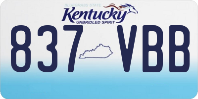 KY license plate 837VBB