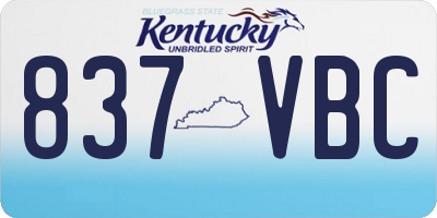 KY license plate 837VBC