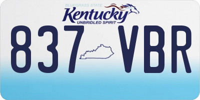 KY license plate 837VBR