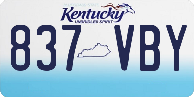 KY license plate 837VBY