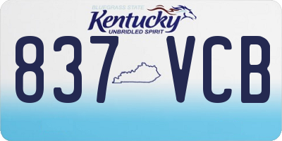 KY license plate 837VCB