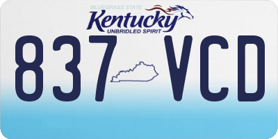 KY license plate 837VCD