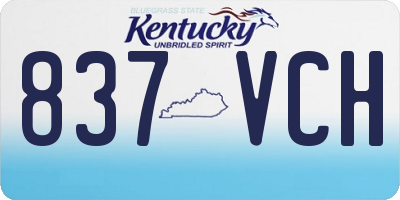 KY license plate 837VCH