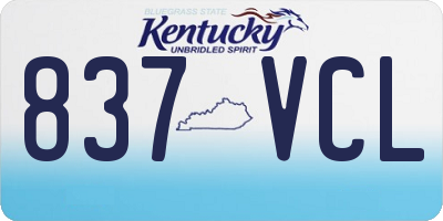 KY license plate 837VCL