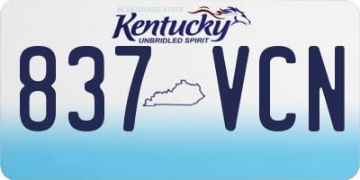 KY license plate 837VCN