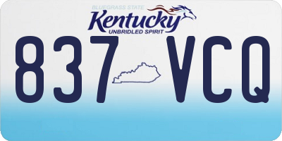 KY license plate 837VCQ