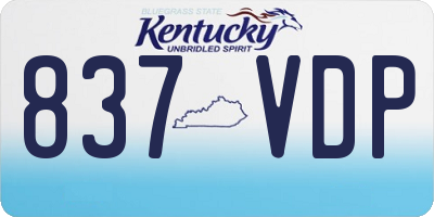 KY license plate 837VDP