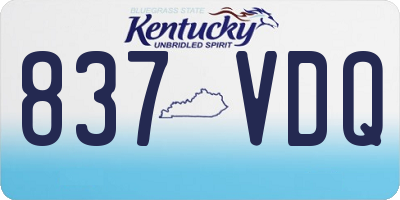 KY license plate 837VDQ