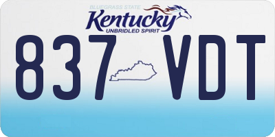 KY license plate 837VDT