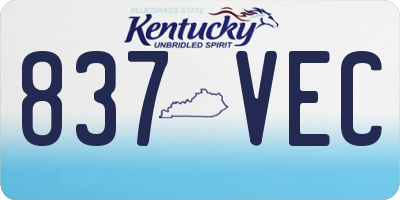 KY license plate 837VEC