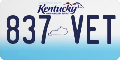 KY license plate 837VET