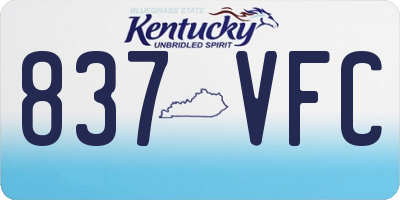 KY license plate 837VFC