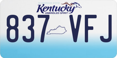 KY license plate 837VFJ