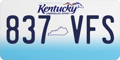 KY license plate 837VFS