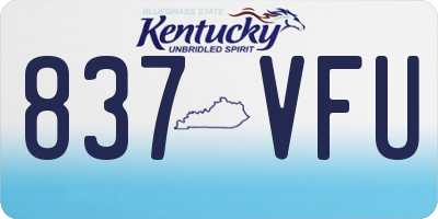 KY license plate 837VFU