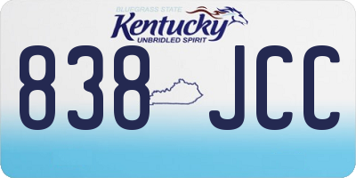 KY license plate 838JCC