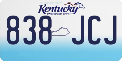 KY license plate 838JCJ