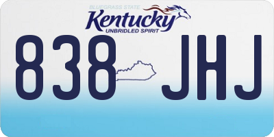KY license plate 838JHJ