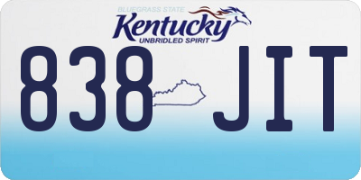 KY license plate 838JIT