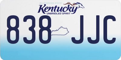 KY license plate 838JJC