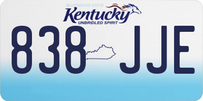 KY license plate 838JJE