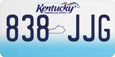 KY license plate 838JJG