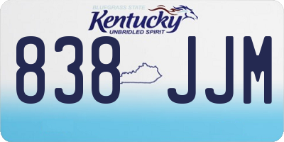 KY license plate 838JJM