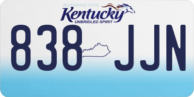 KY license plate 838JJN