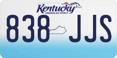 KY license plate 838JJS