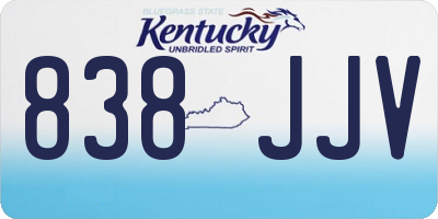 KY license plate 838JJV