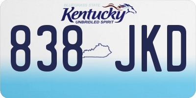 KY license plate 838JKD