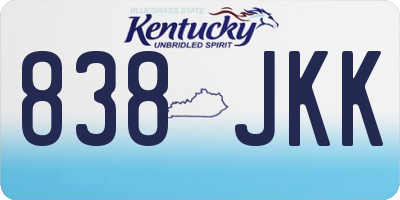 KY license plate 838JKK