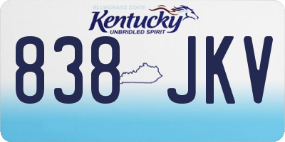 KY license plate 838JKV