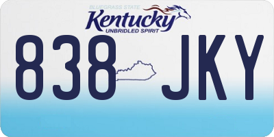 KY license plate 838JKY