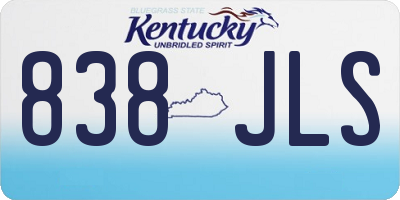 KY license plate 838JLS