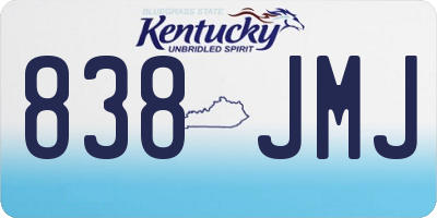 KY license plate 838JMJ